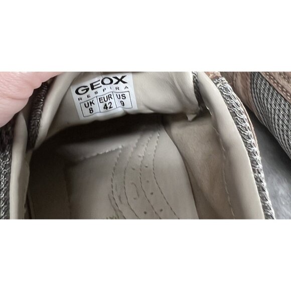 GEOX Respira Men’s 9 Brown Low Top Sneakers Slip On Shoes Suede Mesh Trainers 42 - Picture 7 of 7